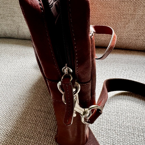 Fossil Mens Leather Messenger Bag | British Tan Color | Brand New - Picture 9 of 12